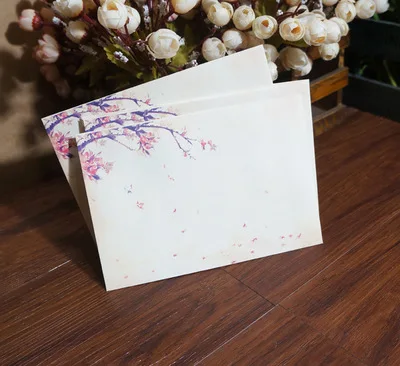 

20Pcs Chinese Ink Painting Traditional Ancient Classical No.3 Paper Envelopes Vintage Plum Blossom Horizontal Gift Collection