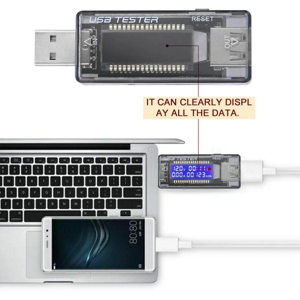 Voltage Meters Current Voltage Capacity Battery Tester USB Volt Current Voltage Doctor Charger Capacity Tester Meter Power Bank