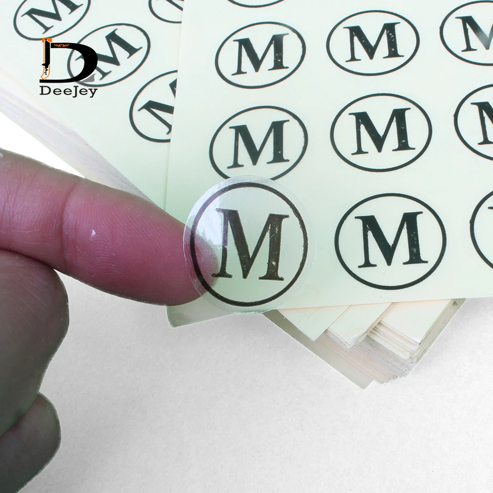 25 مللي متر مستديرة واضحة حجم ملصق للملابس وسم اكسسوارات شفافة التسمية العلامات ملصقات XS S M L XL XXL 810 قطعة