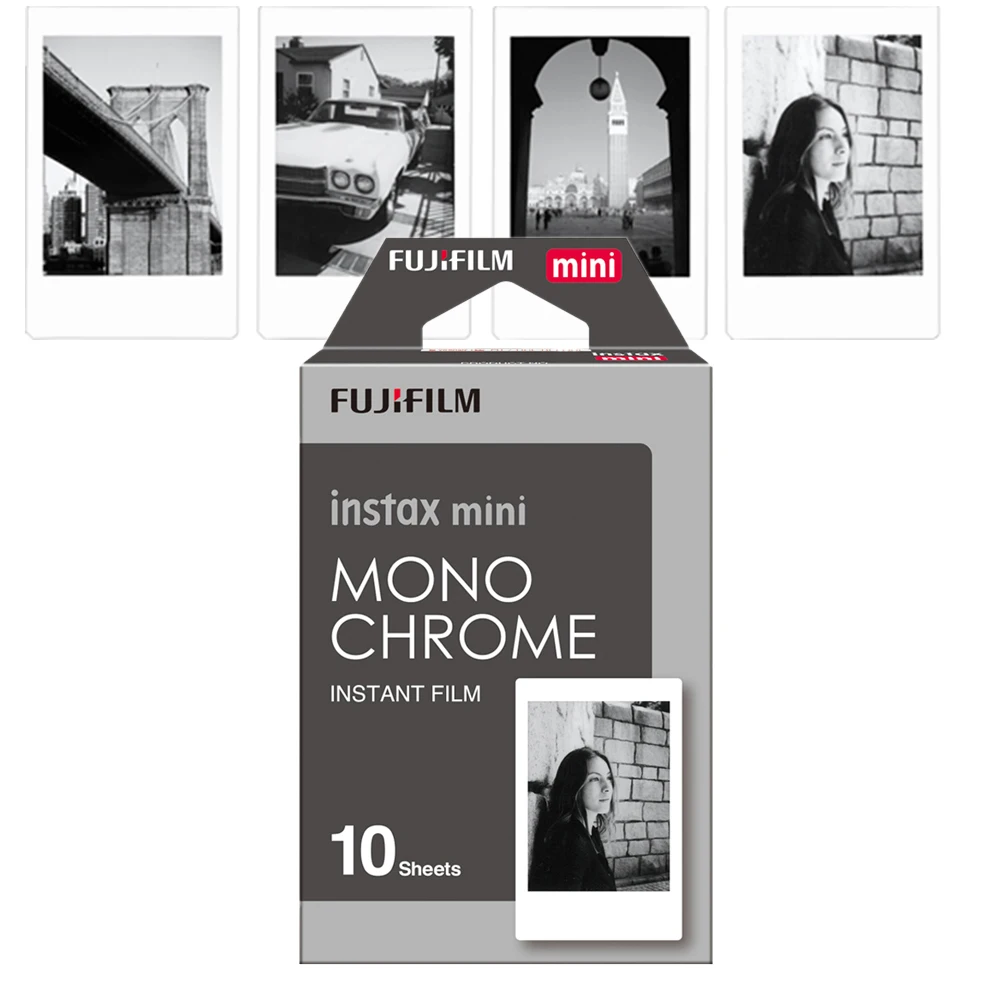 Fujifilm instax mini monochrome mono film für fuji instant mini 12 11 9 8 70 40 neo 90 25 kamera teilen sich SP-1 SP-2 evo drucker