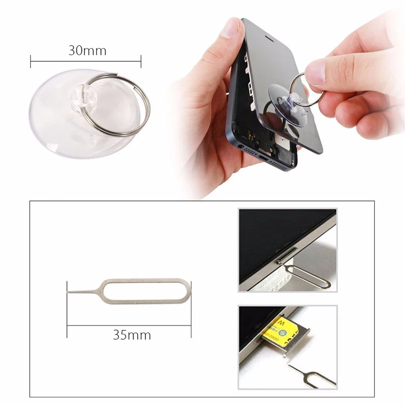 Herramientas de apertura 11 en 1 para reparación de teléfonos móviles, Kit de desmontaje para iPhone 4, 4s, 5, 5s, 6, 6s, juego de destornilladores