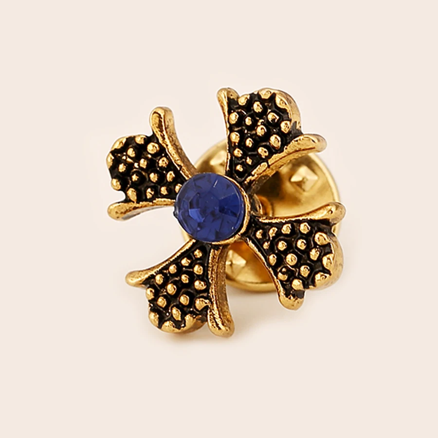 Vintage Cross Brooch Pin Lovely Retro Rhinestone Brooches for Women Men Badge Suit Accessories Fashion Ornaments Friendship Gift