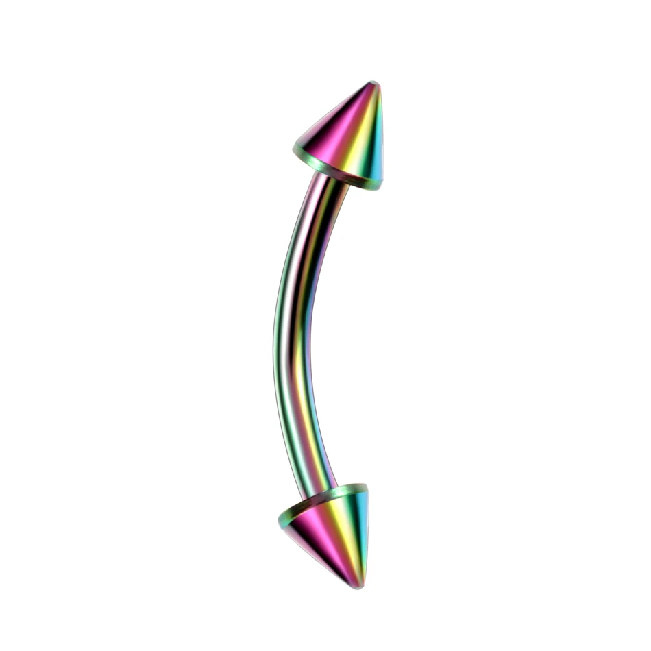G23 Titan Epoxy gebogene Hanteln Augenbrauenringe Piercing gebogene Stange Banane Augenbraue Ohrknorpel Tragus Körperpiercing Schmuck