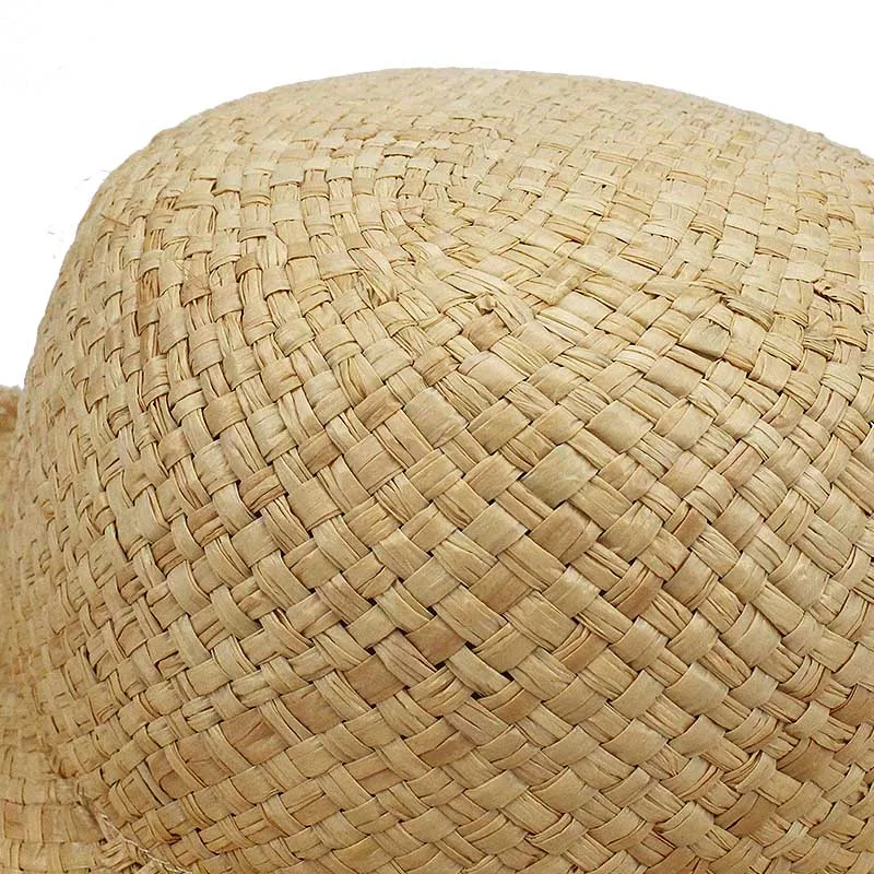 Natural Large Wide Brim Raffia Straw Children Hats Woven Circle Beach Girl Cap Summer Hollow Out Big Straw Child Hat 2019