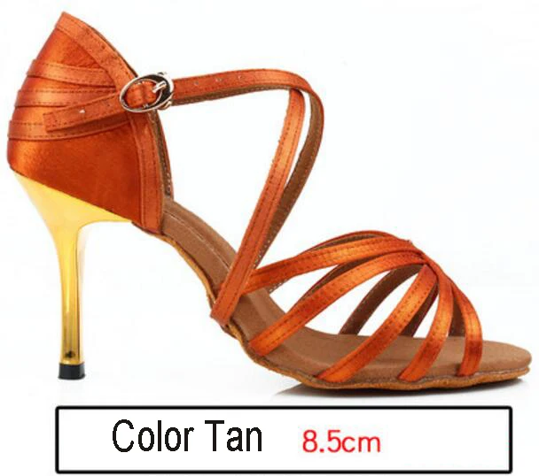 Women Professional Latin Salsa Dance Shoes Tango Ballroom Samba Dance Shoes Ladies High Heels Soft Dancing Shoes 5cm/6cm/7cm/8cm