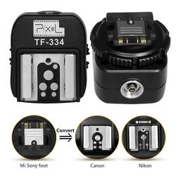 PIXEL TF-334 Hot Shoe Converter for Sony MI A7S A7R3 A7R5 A7M4 A6000 A6600 A6300 A6700 A99 convert to Canon Nikon Pixel YONGNUO