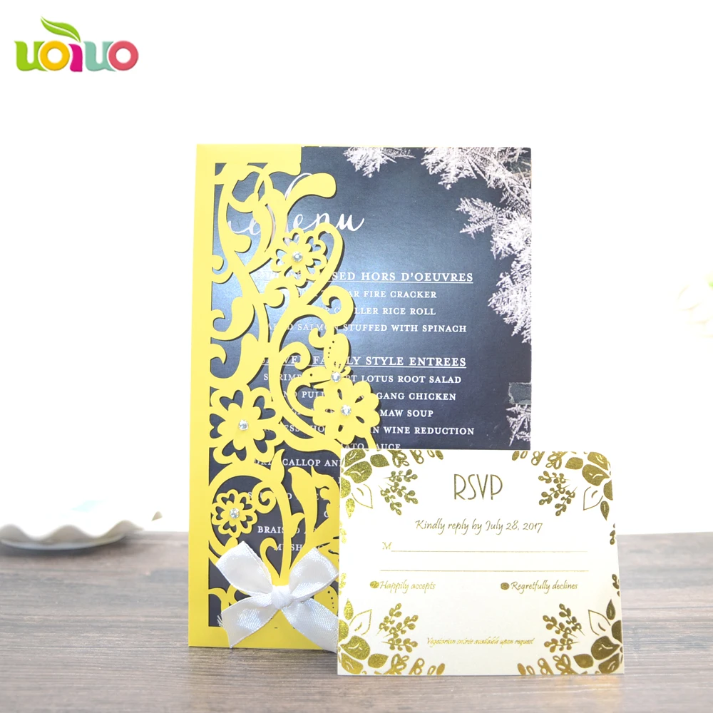 

free shipping 10set/lot Customized logo"wedding day" pocket traditional invitation card