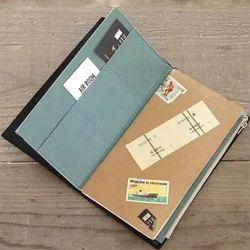 Canvas Folder for Travler Notebook L/M size Stationery Bag Business Card File Zipper Bag