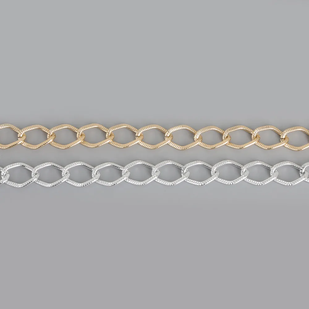 

Fashion Design 17X12mm 3m/lot Plated Silver/Light Gold Aluminum Chain For Necklaces Bracelet DIY Jewelry Findings & Craft Making