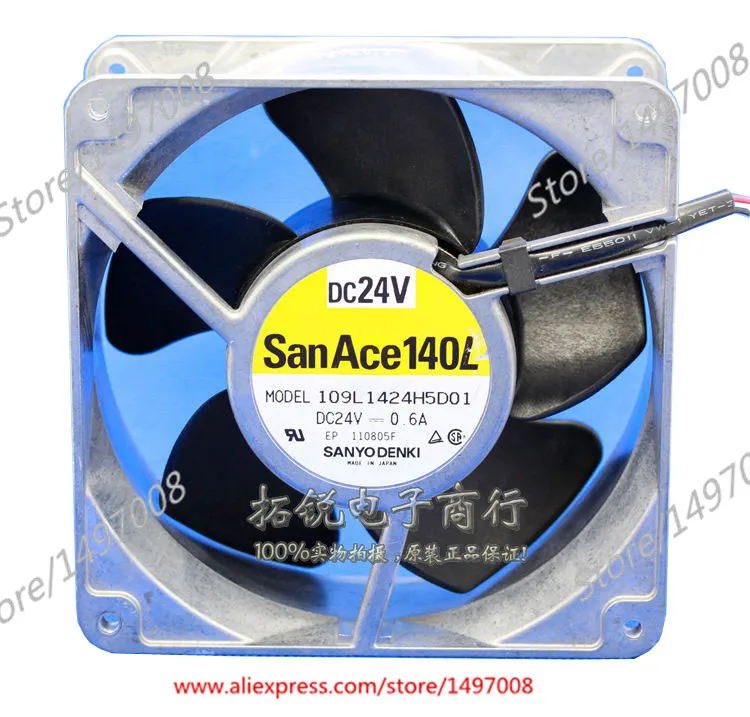 

Sanyo Denki 109L1424H501 DC 24V 0.6A 120x120x51mm Server Cooling Fan