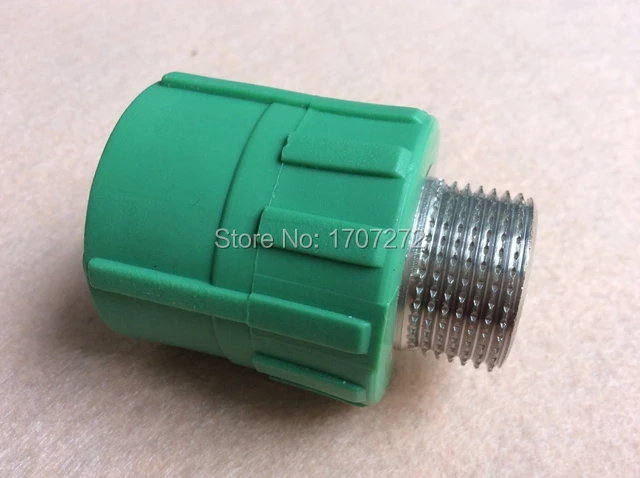 Conector macho DN32X3/4 "para tubería de agua, Color blanco, respetuoso con el medio ambiente, PPR, envío gratis