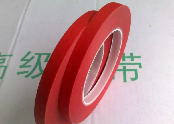 10mm*33M One Face Sticky Red Crepe Paper Mix PET High Temperature Withstand Shielding Tape for Shielding Golden Terminals