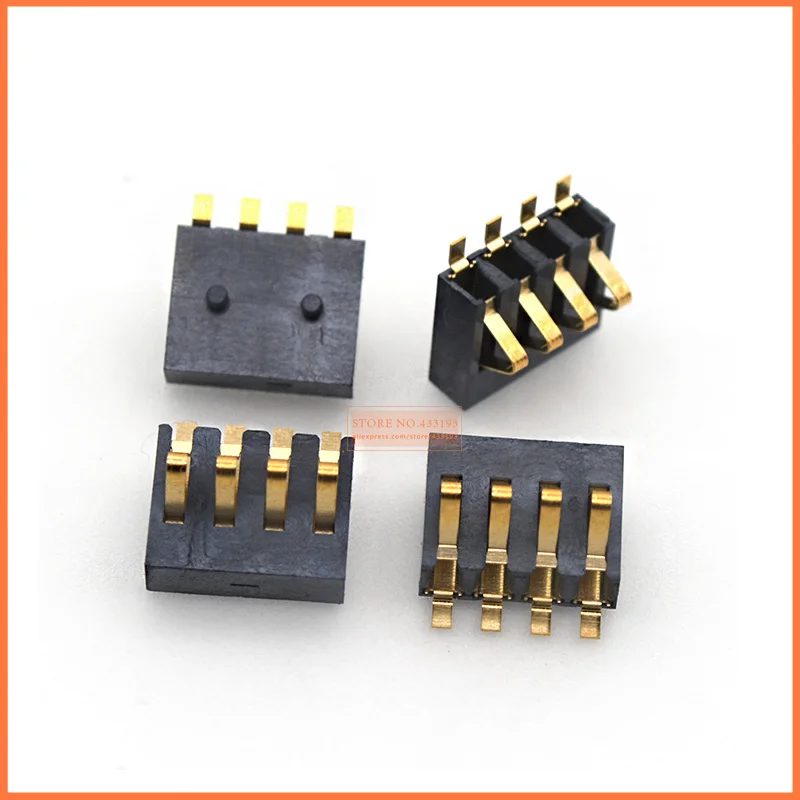 10PCS Original 4PIN battery connector Inner Battery Clip Contact Connector replacement for all-purpose 2.5PH  10*8MM male plug