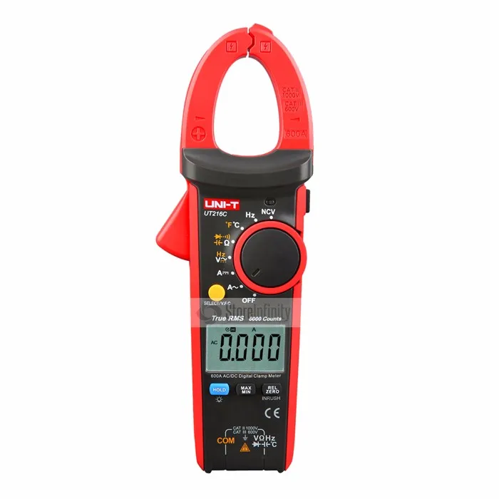 

UNI-T UT216C True RMS Digital Clamp Meter Frequency Capacitance Temperature&NCV Tester AC/DC 600A