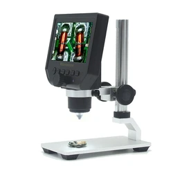 G600 600X microscopio elettronico USB videocamera per microscopio a saldatura digitale fotocamera con ingrandimento per endoscopio lcd da 4.3 pollici + LED