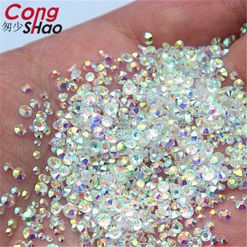 Multi-size 1440Pcs Glass Nail Rhinestones For Nails Art Decorations Crystals Strass Charms Partition Mixed Size Rhinestone Set