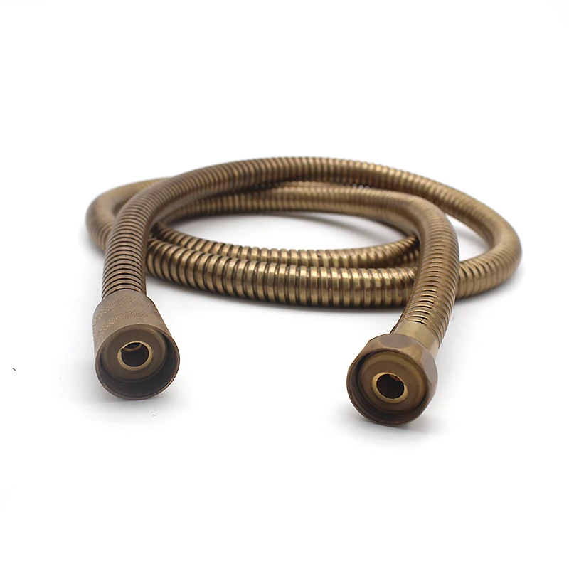 Newly 5 Color Bathroom Shower Hose Plumbing Flexible Antique Brass Chrome For Bathroom Accessories Water Hose Tools G1/2\'