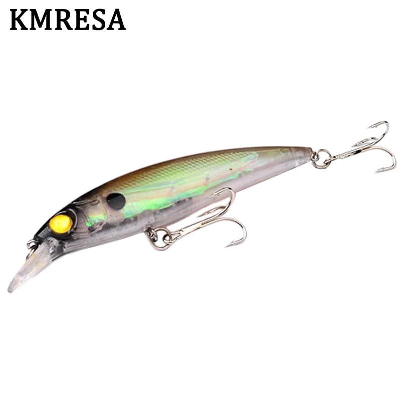 KMRESA 1pcs Floating Minnow 11cm 13.4g Fishing Lure Laser Hard Artificial Bait 3D Eyes Fishing Wobblers Crankbait