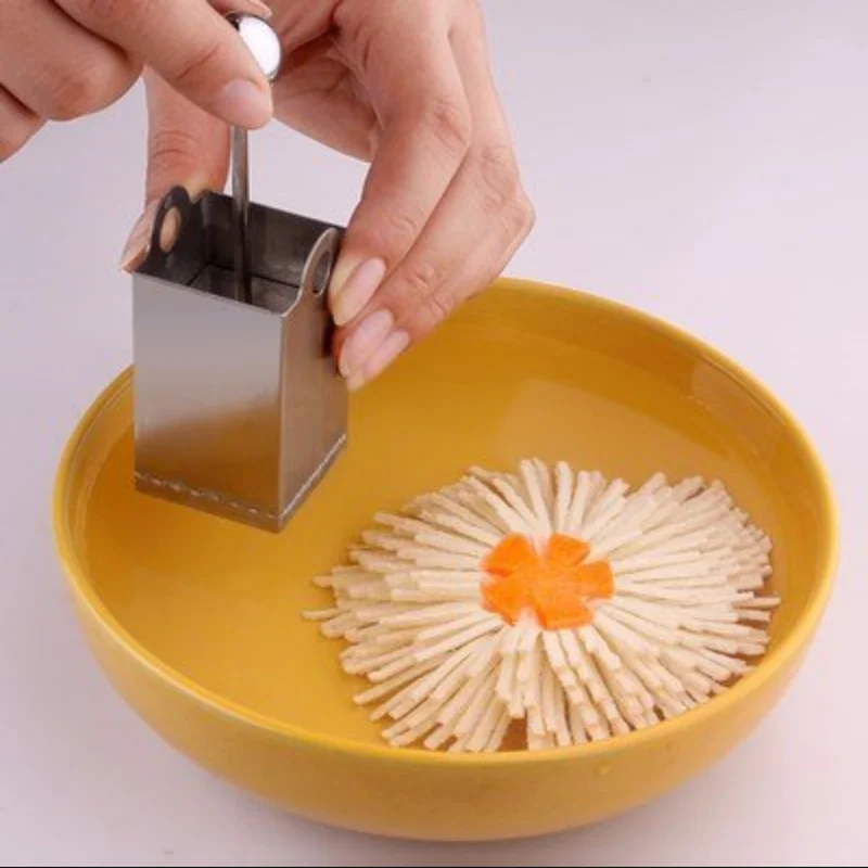 

Chrysanthemum Flower Tofu Knife Cutter Stainless Steel Cheese Cutter Slicer Mold Kitchen Tools Rotary Cheese Grater