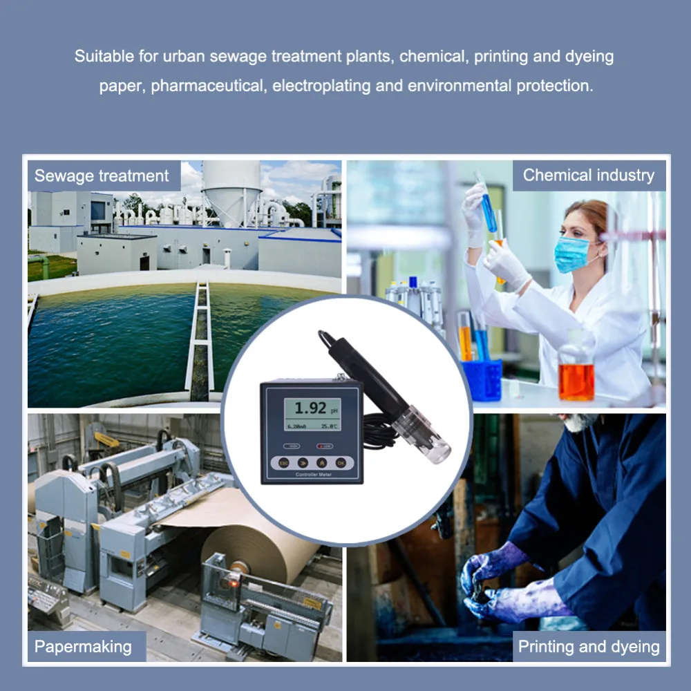 New Online PH-110 Digital Industrial Ph /ORP Meter Sensor Electrode Ph Probe for Sewage Detection Dosing Control Acid-Base Ratio