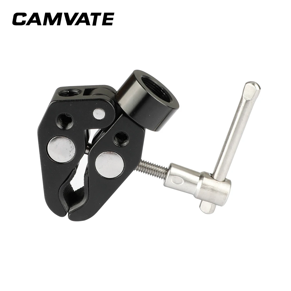Clip per pinze a pinza Super granchio multiuso CAMVATE con adattatore da 1/4 "maschio a 5/8" femmina per viti a testa zigrinata per supporti/supporti per microfono