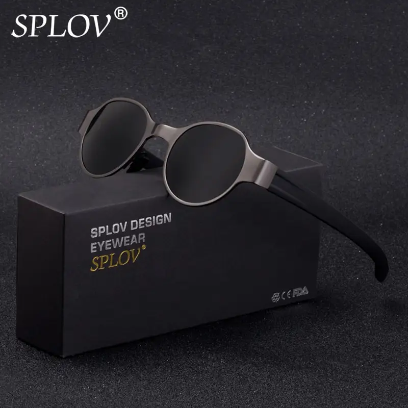 

SPLOV New SteamPunk Style Round Sunglasses Men Women Vintage Polarized Sun Glasses Retro Eyewear Gafas De Sol UV400 Shades