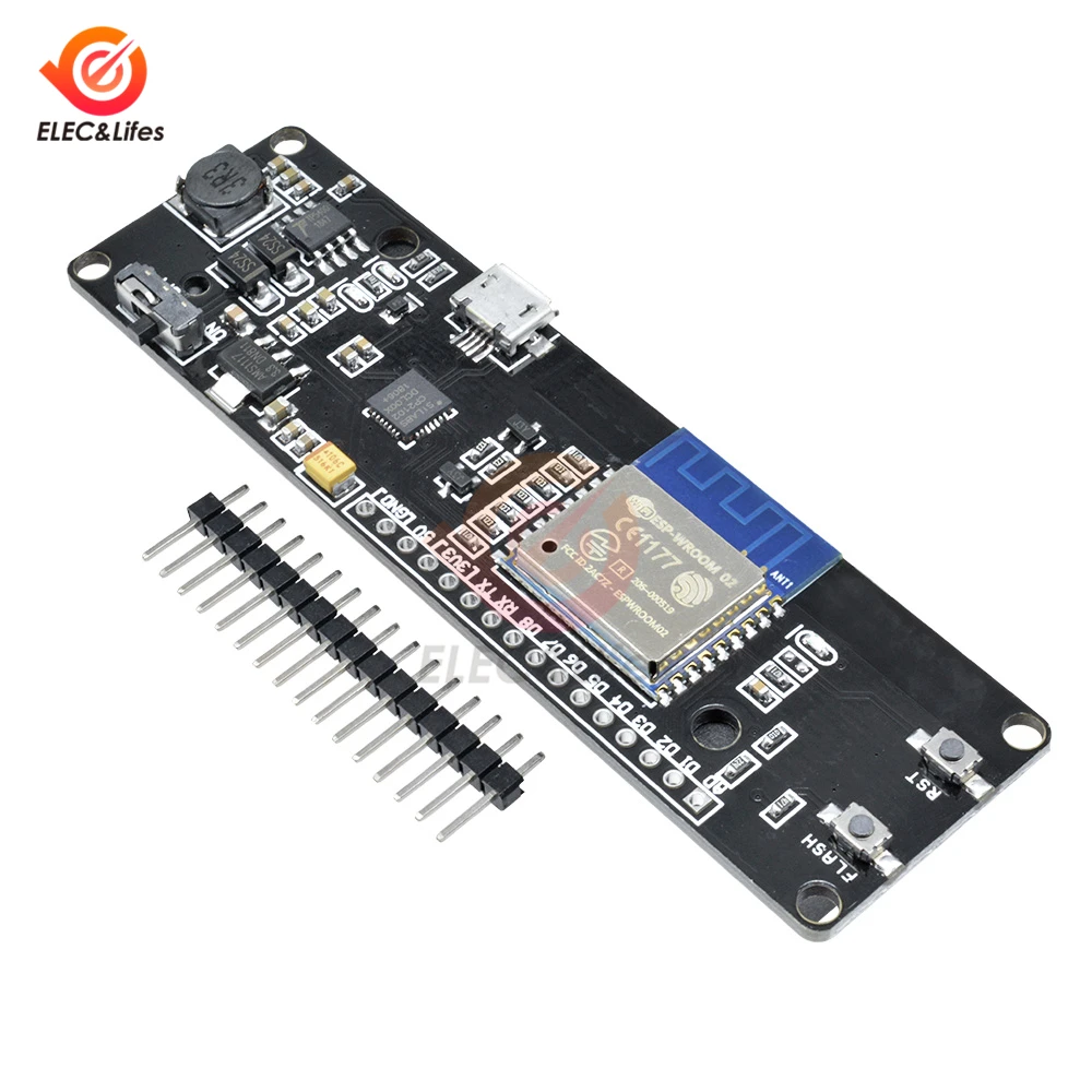 WeMos D1 ESP-WROOM-02 ESP8266 Nodemcu Mini WiFi Development Board with 18650 Battery Holder charging for Arduino microcomputer