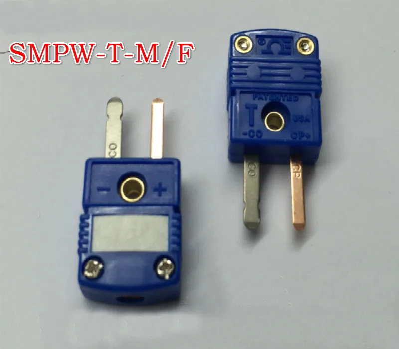 Free shipping original 50set male+ female T type thermocouple Connector sensor SMPW-T-M/F