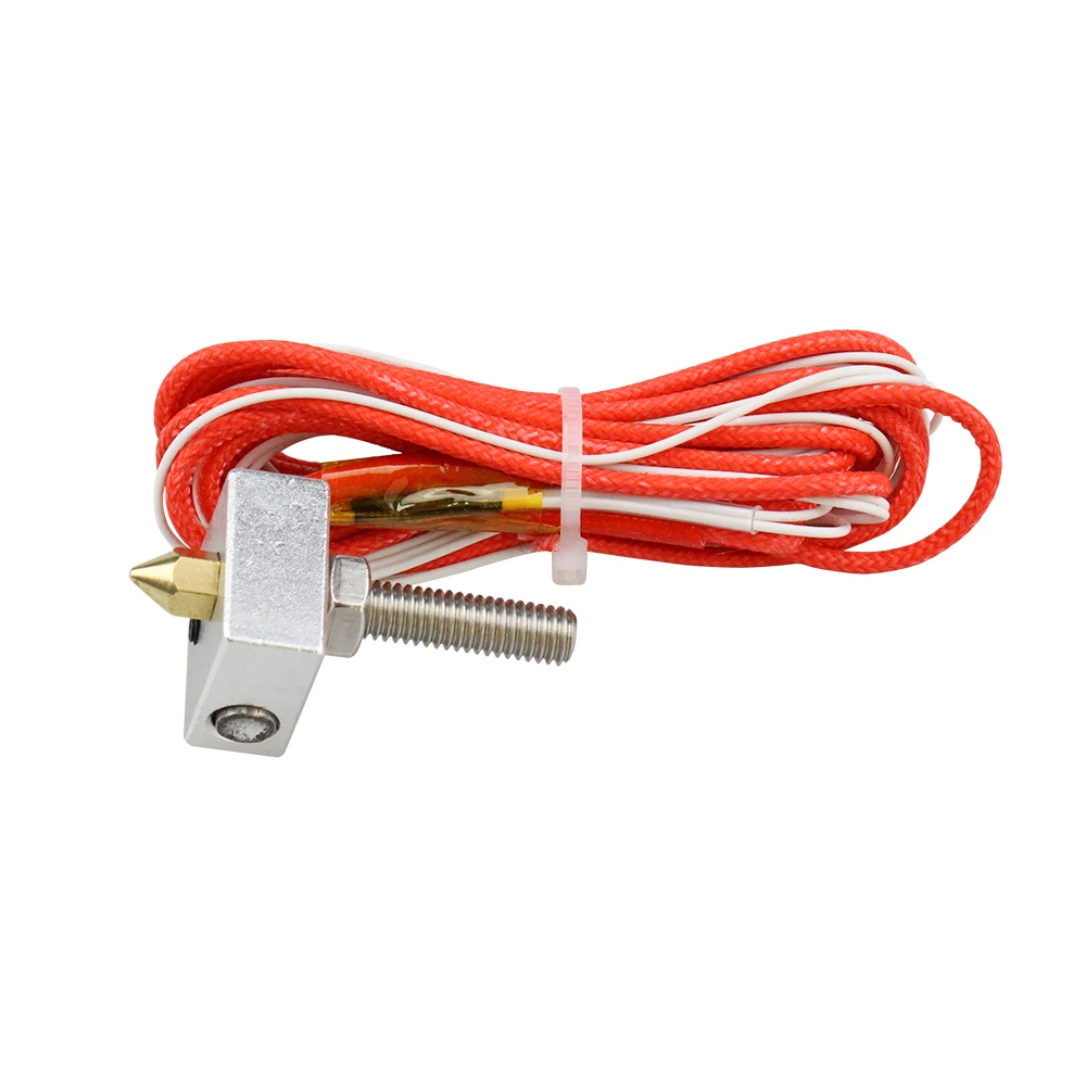 Hot End Kit MK7 MK8 0.4mm Nozzle Extruder Throat 12V 24V 40W Heater Thermistor Aluminum Heater Block For 3D Printer