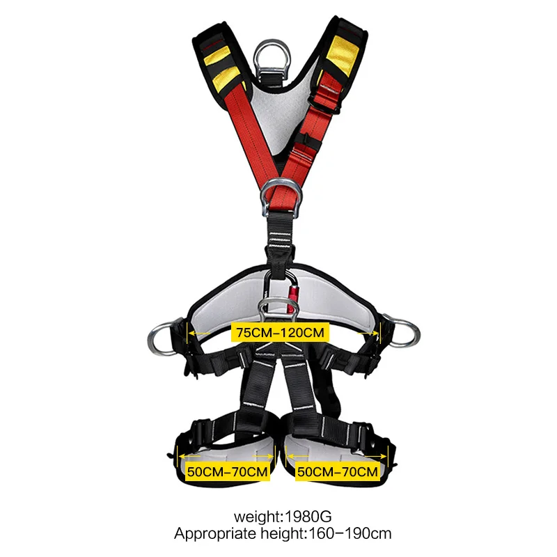 XINDA Professional Rock Climbing Harness Full Body Safety Belt Anti Fall Removable Gear Altitude protection Equipment