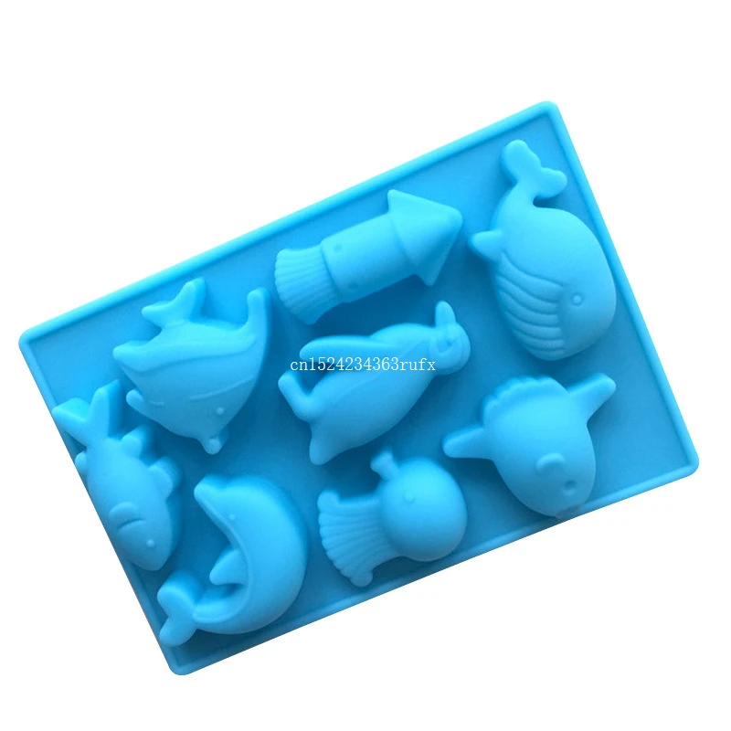 

600pcs DIY Tools Silicone Mold Cake Sea World Dolphin and Fish Chocolate Jelly Pudding Moulds Handmade Soap Molds