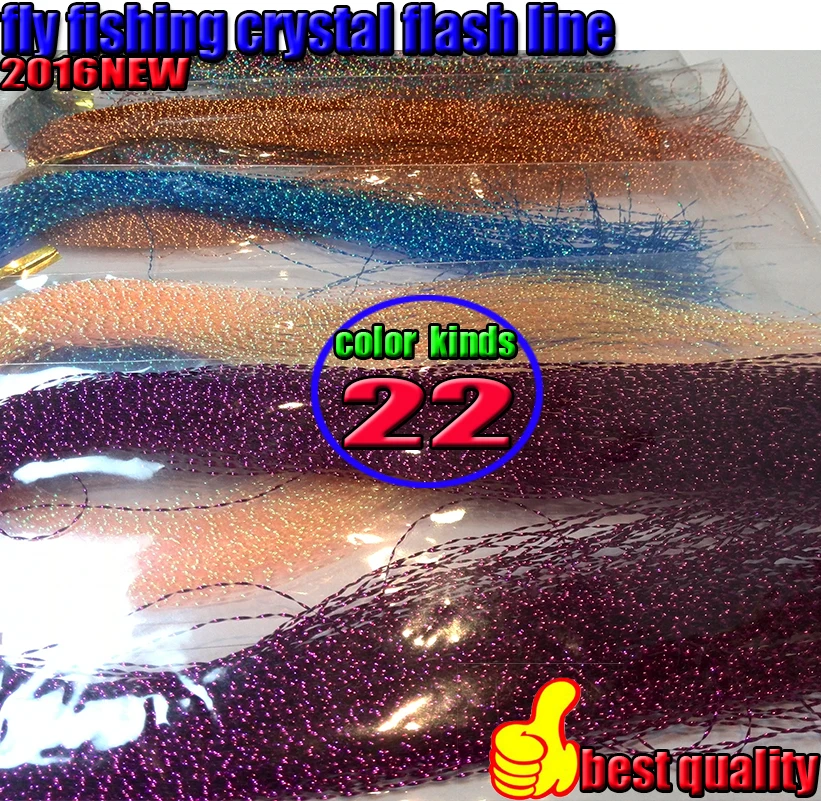 2023NEW  lure line 22kinds color fly fishing crystal flash line  6bag/lot jig fishing line  length is 30CM