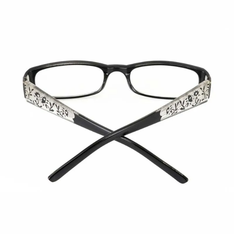 Classic ladies reading glasses fashion carved pattern studded reading glasses for the elderly