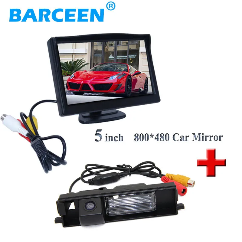 lcd display car backup monitor with car rear reversing camera with the higest night vision for  Toyota RAV4 (2009~2012)