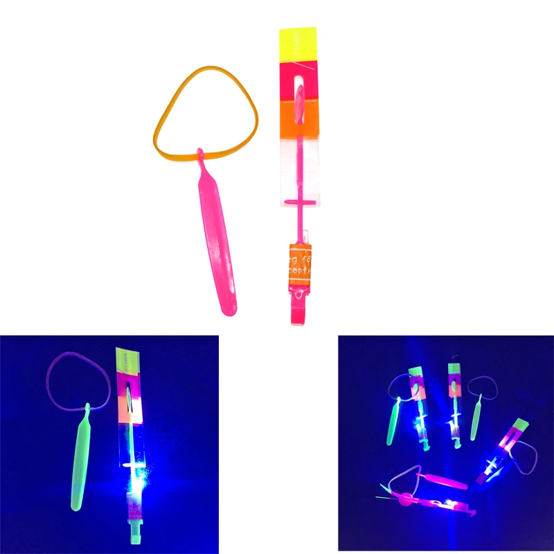 Led Dance Gafas Led 10 Pcs Flashing Sling Shot Slingshot Children Toys Light Flying Catapult Outdoor Toy Kids Boys Gift