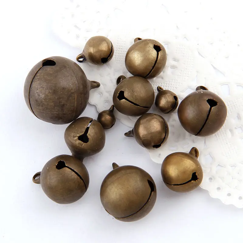 6-22mm Copper Antique Bronze Christmas Open Bells Pendant Handmade Party DIY Crafts Accessories