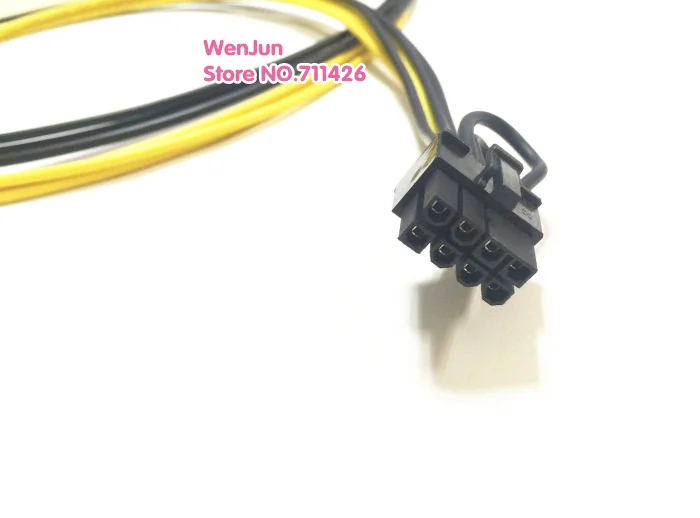 high Quality 60cm PCI-E PCI Express 6Pin Male to 8Pin Male Adapter GPU Video Card Power Cable Wire 16AWG