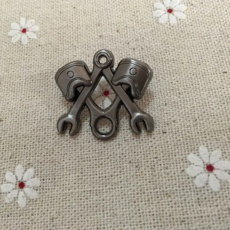 Piston Wrench Biker Free Masons Brooch Masonic Tools Hat Jacket Lapel Pin Wreath Double Pilllar ASK1 Demolay Badge