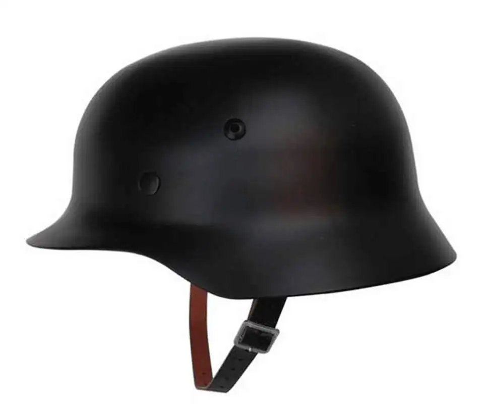 WWII German Elite M1935 M35 Steel Helmet Tactical M35 Helmet Airsoft Helmet Black - GM036