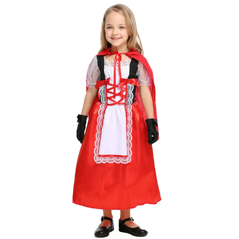 Bé Gái Một Câu Chuyện Cổ Tích Cô Bé Quàng Khăn Đỏ Cosplays Trẻ Em Halloween Anime Trang Phục Childrenpurim Giai Đoạn Chơi Tiệc Hóa Trang Đầm