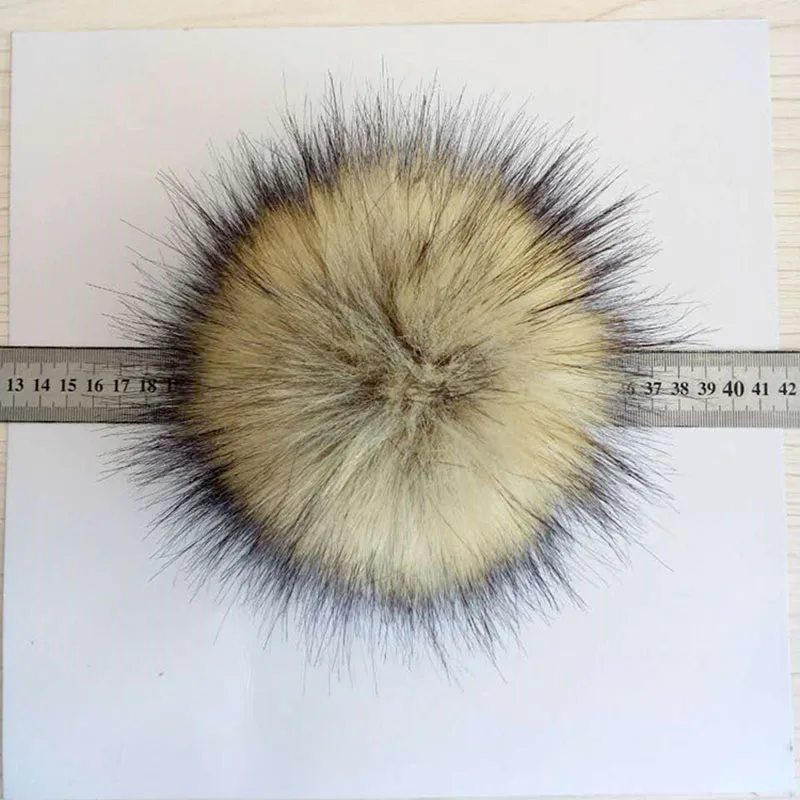 10 13 15cm False Hairball Hat Ball Pom Pom Handmade DIY Artificial Wool Ball Wholesale Cap Accessories PomPom With Buckle