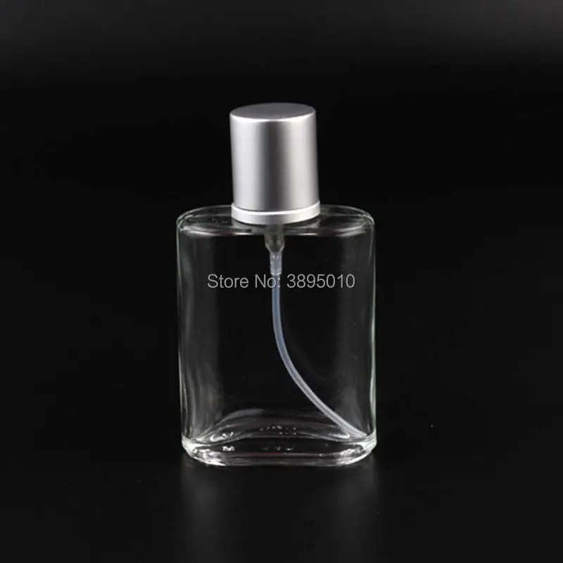 30ml Silver Gray Cap Frosted Glass Spray Perfume Bottle Glass Automizer Refillable Bottles F1149