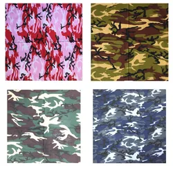 Bandanas de algodón de camuflaje para hombres y mujeres, bufanda de cabeza mágica, bufandas de marca mezcladas, accesorios de bufanda de muñeca para hombres y mujeres