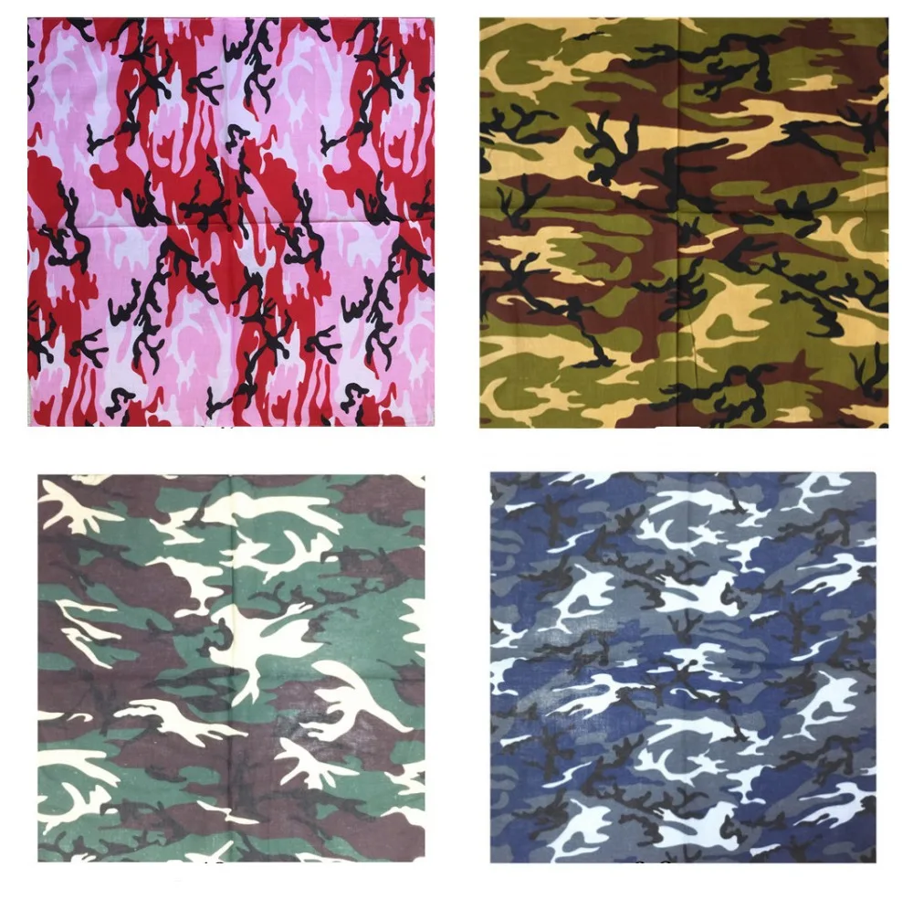 Camo Hip-hop Cotton Blended Brand Bandanas For Men Women Magic Head Scarf Scarves Wristscarf Accessories For Men Woman