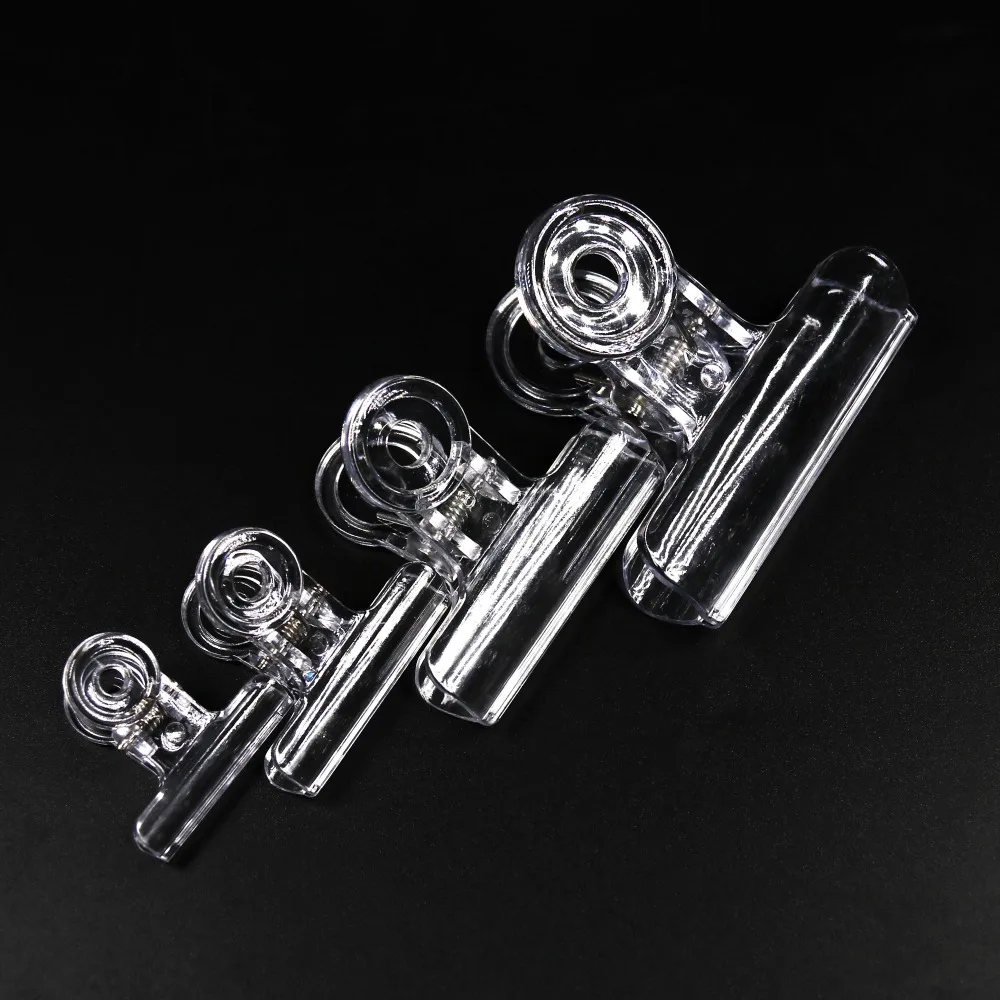 Bimoo 4PCS/set Clear Plastic Dubbing Loop Clip CDC fly Tying Tool Size S M L XL