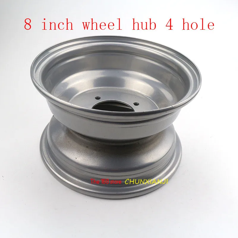 Good quality Aluminum ATV 8 Inch Tires Wheel white hub   Vacuum  4 Hole  Rims