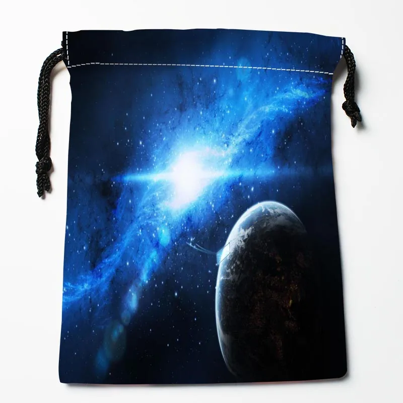 New Arrival Milky Way Space Art Drawstring Bags Custom Storage Printed Receive Bag Type Bags  Storage Bags Size 18X22cm