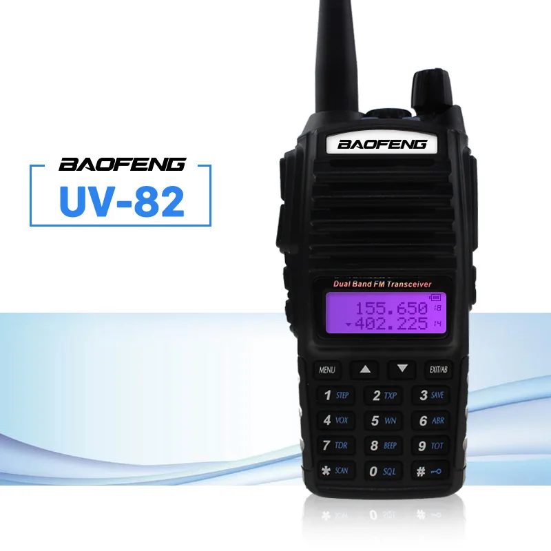 

Портативная рация Baofeng UV-82 Talkie 5W Dual PTT 137-174/400-520MHz UV 82 Ham Любительская Двусторонняя радиостанция для охоты трекер