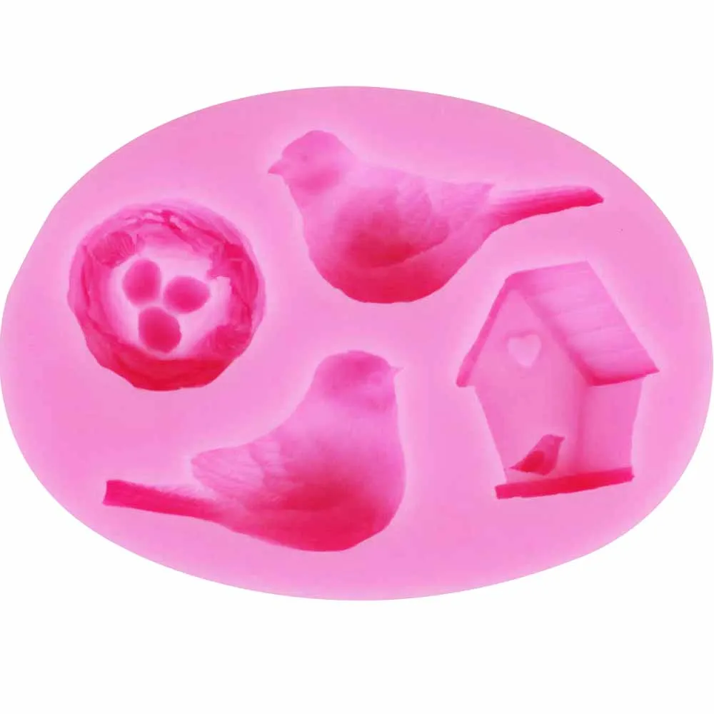 Bird House Nest Silicone Baking Form 3d Molds For Cake Lollipop Ice Cube Jelly Biscuit Bachelorette Party For Oven Confectionery