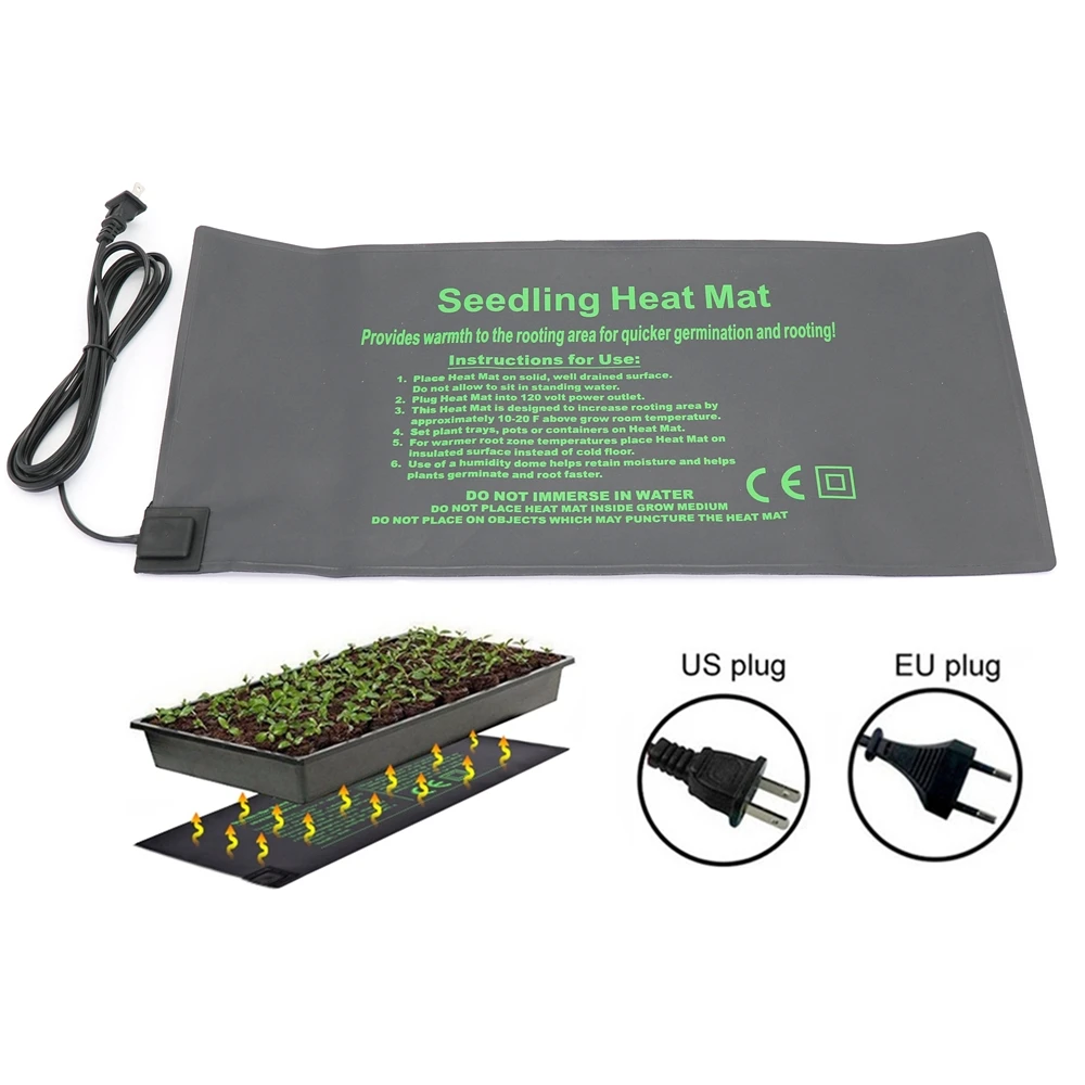 

52x24cm PVC Seedling Heat Mat Plant Seed Germination Warm Hydroponic Heating Pad